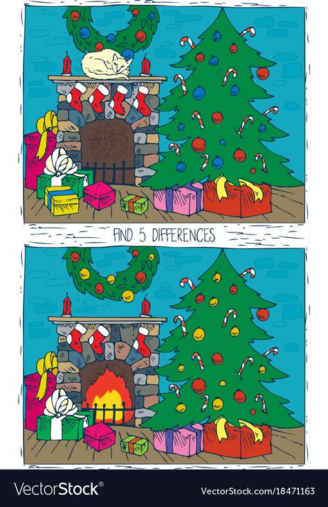 Christmas Find The Difference, Christmas Spot The Difference Printable, Halloween Spot The Difference Printable, Hidden Pictures Christmas Free Printable, Axis Y Spot The Difference, Spot The Difference Printable, Free Christmas Tags Printable, Christmas Games For Kids, Christmas Tags Printable