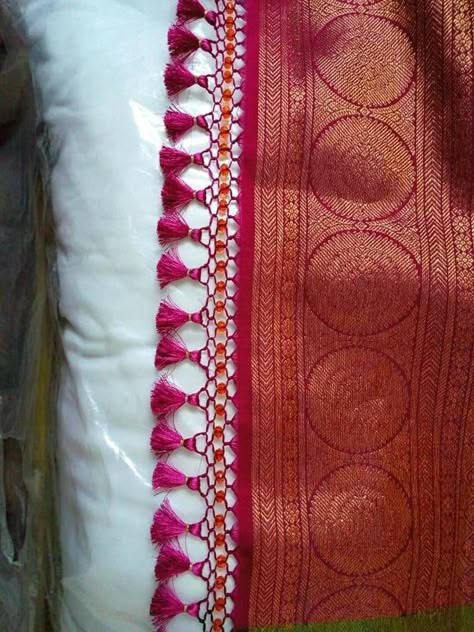 Saree Palu Resa, Kuch Designs For Saree, Saree Resa New Design, Kucchu Designs Saree, Kucchu Designs For Silk Saree, Tassels For Saree Pallu, Kuchulu Designs, Saree Kuchu Design, Saree Kuchu New Designs