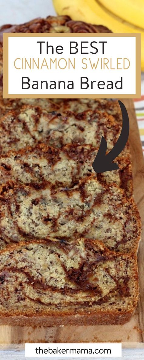 Best Banana Bread Recipe 2 Bananas, Ripe Banana Bread Recipes, Moms Banana Bread, Banana Bread With Topping Recipe, Cinnamon Raisin Banana Bread, Cinnamon Bun Banana Bread, Banana Bread Mix Ins, Cinnamon Walnut Banana Bread, Banana Bread Recipe With 1 Banana