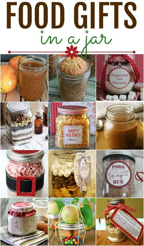 Food Gifts In A Jar, Homemade Gifts In A Jar, Mason Jar Gifts Recipes, Jar Food Gifts, Jar Mixes, Gift Recipes, Gift Jars, Gifts In A Jar, Jar Meals