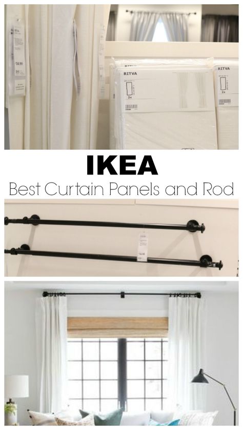 IKEA Favorite Finds- You need on your List! #ikeafavorites #ikeafinds #nestingwithgrace #curtainrods Ikea Curtain, Nesting With Grace, Ikea Finds, Ikea Curtains, Living Room Decor Curtains, Curtains Living, White Curtains, Diy Curtains, Weathered Wood