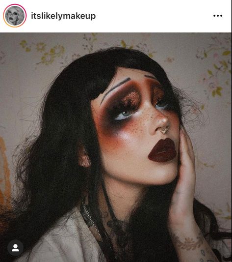 Goth Doll, Funky Makeup, Drag Make-up, Drag Makeup, Swag Makeup, Smink Inspiration, Cool Makeup Looks, Dope Makeup, Creative Eye Makeup