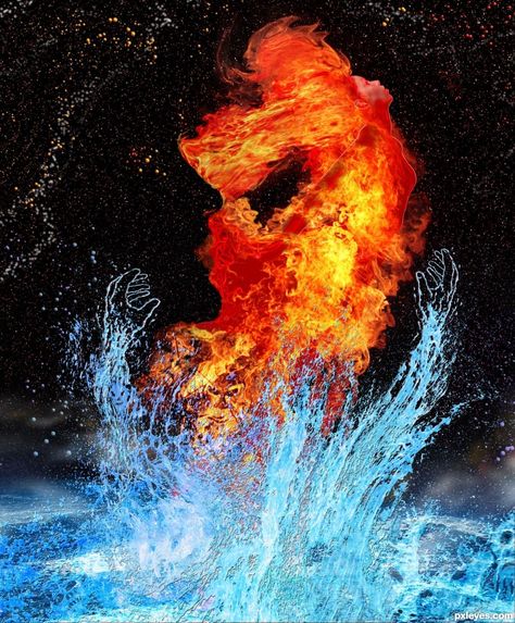 Fire & Ice.. How To Make Lava, Fire Vs Water, Erta Ale, Ice Aesthetic, Daughter Of Poseidon, Water Aesthetic, Fire And Water, Fire Image, Fire Element