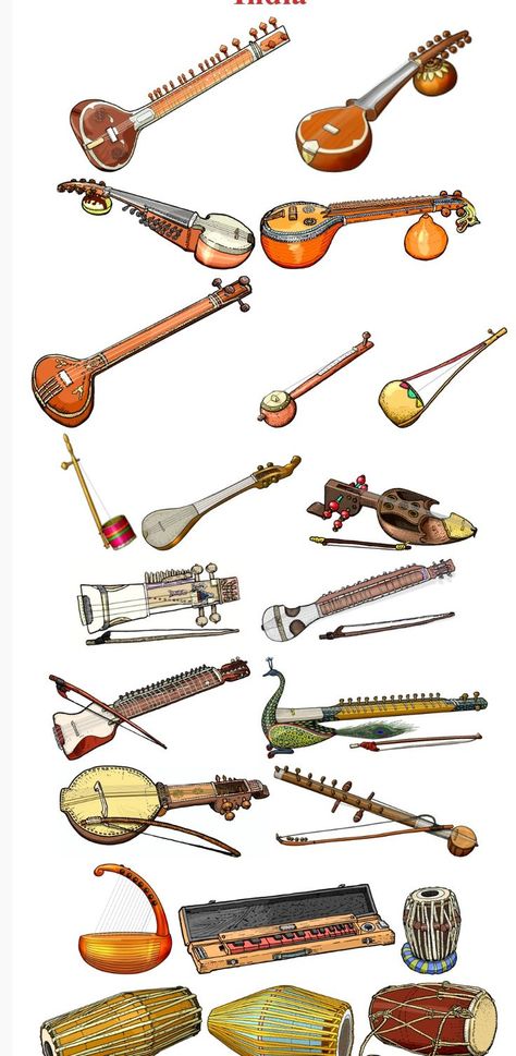 Indian Musical Instruments Membranophone Instrument, Indian Music Instruments, Indian Instruments, Hindustani Classical Music, Indian Musical Instruments, Musical Instruments Drawing, Instrument Music, Kids Musical Instruments, Indian Classical Music