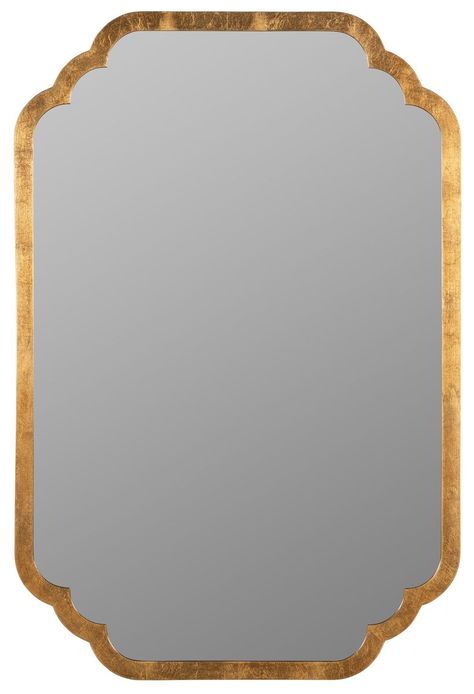 Cara Wall Mirror, Gold Leaf | One Kings Lane Black Wall Mirror, Silver Wall Mirror, Gold Mirror Wall, Mirror Gold, Metal Mirror, Framed Mirror Wall, Gold Walls, Beveled Mirror, Accent Mirrors