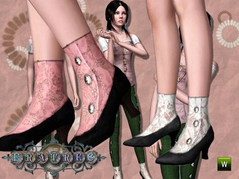 altea127's Boots teen Steampunk Sims 4 Mid Evil Cc, Rococo Shoes, Sims Shoes, Sims 3 Clothing, Mid Evil, Edwardian Shoes, Medieval Shoes, Victorian Shoes, Ts2 Cc