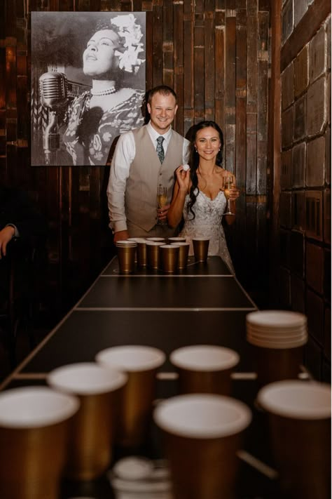 Fun Ideas for Wedding Reception Fun Ideas For Wedding, Wedding Beer Pong, Savannah Ga Wedding, Pond Wedding, Ideas For Wedding Reception, Wedding Reception Games, Wedding After Party, Surprise Wedding, Wedding Activities