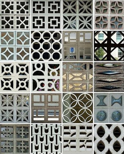 Beautiful Screen Blocks for Privacy and Air Flow, Decorating Mid Century Modern Homes Breeze Block Wall, Detail Arsitektur, Screen Block, Decoration Beton, Breeze Blocks, Indoor Pools, Modern Screens, Renovation Inspiration, Sun Screen