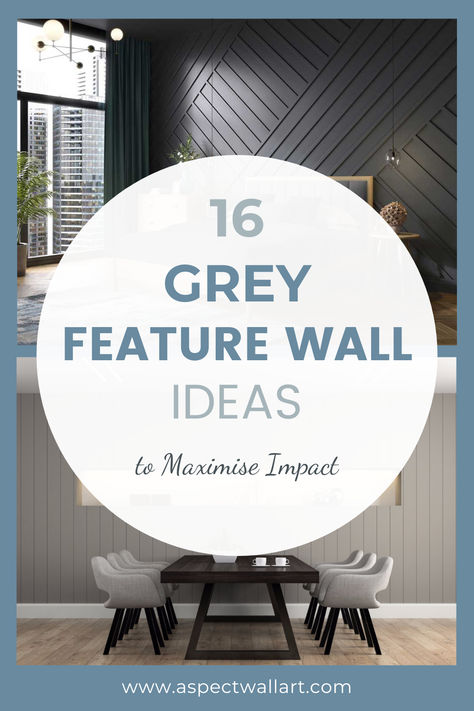 16 Stylish Grey Feature Wall Ideas to Maximise Impact Grey Kitchen Feature Wall Ideas, Grey Accent Wall Office, Light Grey Walls With Accent Wall, Grey Feature Wall Bedroom, Grey Feature Wall Living Room, Grey Wall Ideas, Feature Wall Ideas Living Room, Grey Feature Wall, Feature Wall Ideas