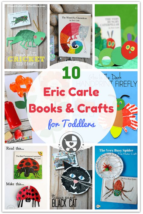 Eric Carle is a name Moms everywhere are familiar with. On his birthday, we feature the top 10 Eric Carle books and crafts for toddlers to read and make! Eric Carle Books, Eric Carle Crafts, Books And Crafts, Eric Carle Art, Eric Carle Activities, Today Is Monday, Crafts For Toddlers, Activities For Toddlers, Toddlers And Preschoolers