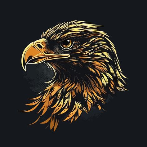 Eagle Head Eagle Logo Symbol - Gaming Logo Elegant Element for Brand - Eagle Abstract Symbols Eagle Abstract, Abstract Symbols, Eagle Artwork, Hawk Logo, Eagle Silhouette, Eagle Face, Eagle Vector, Eagle Drawing, Eagle Images