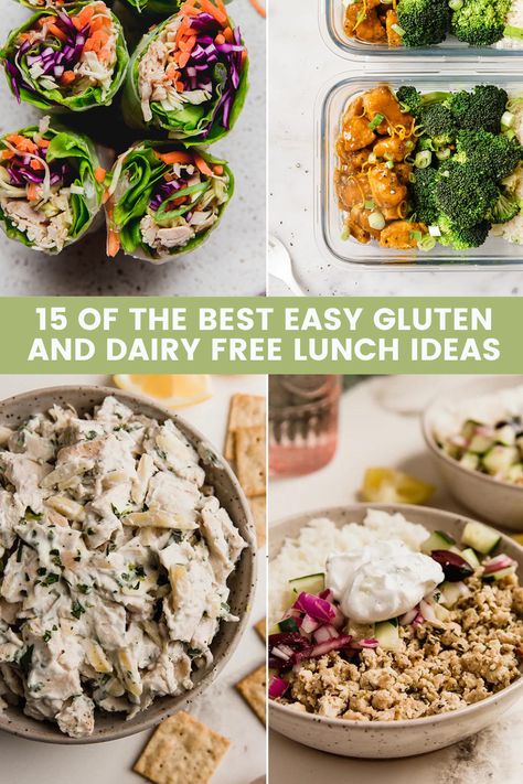 15 of the Best Easy Gluten and Dairy Free Lunch Ideas - Unbound Wellness Gf Df Lunch Ideas, Gf Df Lunch, Dairy Free Lunch Recipes, Dairy Free Lunch Ideas, Gluten Free School Lunches, Healthy Beef And Broccoli, Dairy Free Lunch, Gluten Free Meal Prep, Unbound Wellness