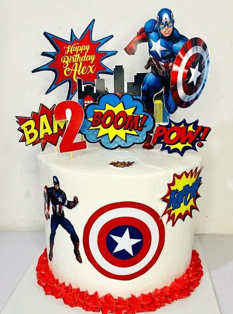 Captain America Cake Design Images (Captain America Birthday Cake Ideas) Avenger Theme Cake Design, Avengers Theme Birthday Cake, Captain America Cake Ideas, Super Hero Birthday Cake For Boys, Kobe Cake, Captain America Cake Design, Avengers Cake Design, America Birthday Cake, Avengers Themed Cakes