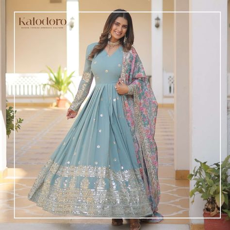 "Triple the style, triple the savings! Black, sky blue, or red—choose your favorite Anarkali and enjoy up to 50% off, plus free shipping and earrings! 💃🎁 #FestiveFashion #kalodoro " Visit:- kalodoro.com Follow @kalodoro for more updates. Shipping Worldwide✈✈ DM for further details. #KalodoroExclusive #AnarkaliLove #FestiveFashion #AnarkaliGown #WeddingStyle #BridalDeals #FestiveDeals #BridalFashion #FashionSale #EthnicElegance #ShopTheLook #DesiVibes #FreeShipping #FashionSteal #AnarkaliSa... Indian Long Gowns, Multi Dupatta, Sequins Gown, Full Gown, Gown With Dupatta, Bridesmaid Saree, Gown Suit, Saree Lehenga, Party Sarees