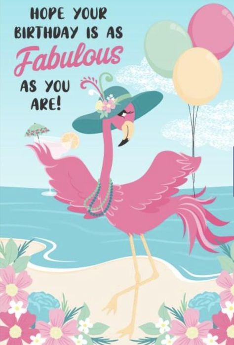 Flamingo Happy Birthday, Flamingo Birthday Card, Birthday Flamingo, Free Happy Birthday Cards, Happy Birthday Wishes Messages, Birthday Wishes Pics, Happy Birthday Grandma, Birthday Doodle, Birthday Wishes Greetings