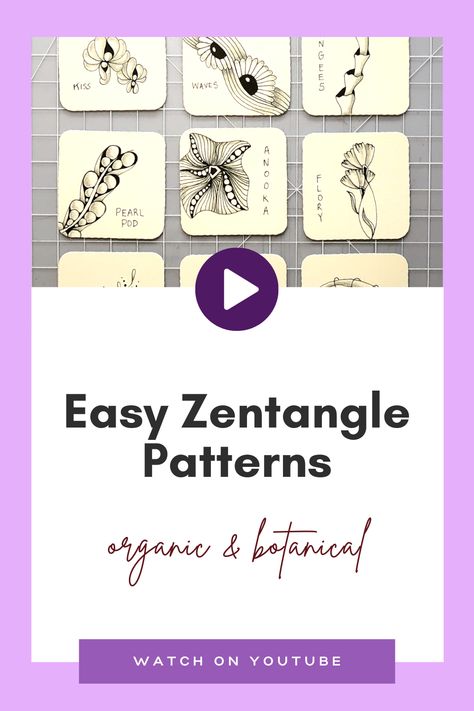 Zin Tangle Patterns, Easy Repeating Patterns To Draw, Zantangle Art Beginners, Basic Zentangle Patterns, Easy Zentangle Art For Beginners, How To Draw Zentangle Patterns, Zentangle Beginner Step By Step, Zendoodle Art For Beginners, Zen Doodle Art For Beginners