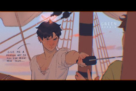 ada 🍊 at uni on Twitter: "yoonkook au where yoongi is the son of the pirate capitan and jungkook is peter pan ✨🧚🏼‍♂️ (and joon is the little angry fairy on top of yoongi's head) #peterpanau #yoonkook #bts… https://t.co/hrzurl9cXR" Tinkerbell X Peter Pan, Peter Pan X Hook, Yoonkook Art, Peter Pan Fanart, Peter Pan And The Pirates, Yoonkook Fanart, Wendy Peter Pan, Peter Pan And Wendy, Peter Pan Art