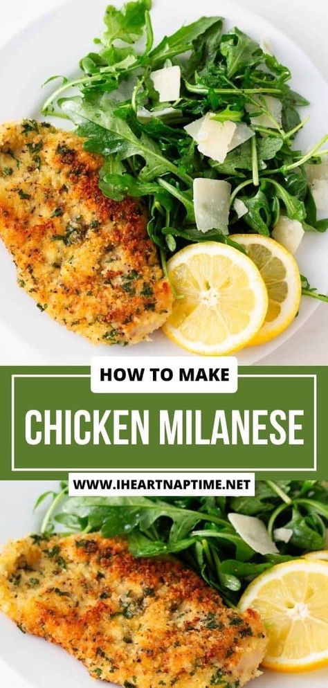 Lemon Arugula Salad, Chicken Milanese Recipe, Crispy Chicken Cutlets, Milanese Recipe, Grilled Pineapple Chicken, Asian Steak Bites, Healthy Chicken Casserole, Creamy Pasta Bake, Minute Chicken