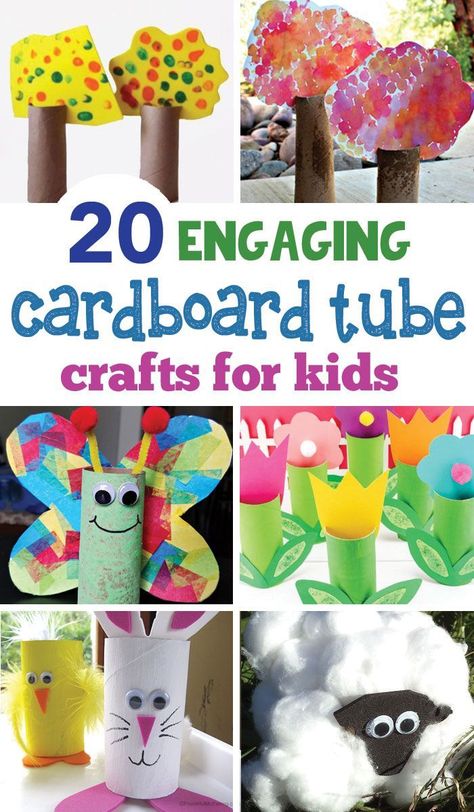 Here are 20+ engaging cardboard tube crafts for kids. There are tons of awesome ideas in this post! These crafts are great for entertaining your kids when you need something for them to do, like on a rainy day. Grab those empty cardboard tubes and a few other supplies and make one of these easy crafts with your kids! #crafts #craftsforkids #kidscrafts #kidsactvities Tube Crafts For Kids, Cardboard Tube Crafts, Tube Crafts, Fireworks Craft, Paper Towel Tubes, Sheep Crafts, Toilet Paper Tube, Toilet Paper Roll Crafts, Rainbow Crafts