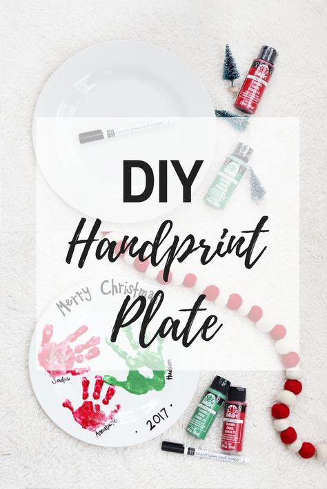 Handprint Plate, Diy Christmas Plate, The Red Shoes, Handprint Christmas, Santa Plate, Plates Diy, Plate Crafts, Fathers Day Crafts, Christmas Plates