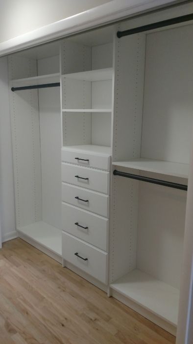 Custom Reach-in Closet Gallery, Closet King, Saddle Brook, NJ Bedroom Renovation Ideas, Diy Custom Closet, Master Closet Design, House Closet, Closet Redo, Closet Planning, Closet Design Layout, Reach In Closet, Closet Renovation