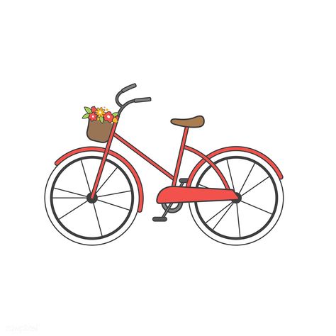 Illustration of bicycle | free image by rawpixel.com Bicycle Delivery, Bicycle Drawing, Bicycle Illustration, Bike Drawing, Bike Illustration, Free Vector Illustration, Aesthetic Couple, Fitness Tools, Graphic Editing