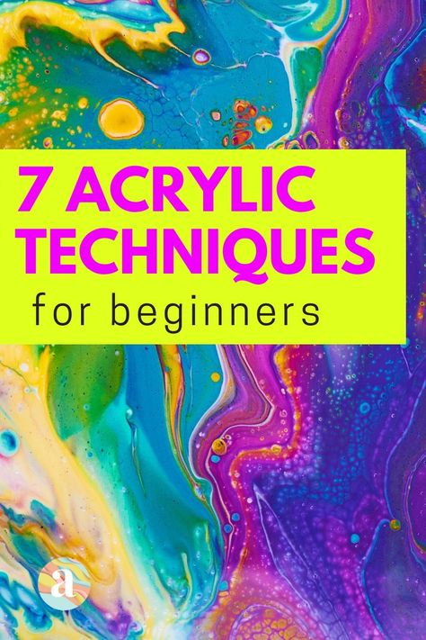 Mastering new acrylic painting techniques opens the door to a varied portfolio of artwork. Learn how to use your paint brushes and other painting tools to develop different painting techniques. Click to learn how to use basic acrylic painting techniques in your artwork. #paintingtechniques #acrylicpainting #basicpaintingtechniques #howtopaint Abstract Painting Techniques Tutorials, Basic Acrylic Painting, Abstract Painting Techniques Acrylic, Painting Techniques For Beginners, Artist Hue, Learn Acrylic Painting, Canvas Art Painting Acrylic, Basic Painting, Acrylic Art Projects