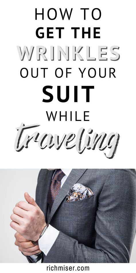 Tips For How to Get The Wrinkles Out of Your Suit While Traveling. Keep the wrinkles out of your suit in your suitcase and learn these other travel hacks #travel #travelhacks #businesstravel #suit #businesssuit #traveltips How To Pack A Suit In A Suitcase, How To Pack A Suit, Lifestyle Topics, Travel Steamer, Neat Tricks, Minimize Wrinkles, Dapper Dan, Business Suit, Travel Hacks