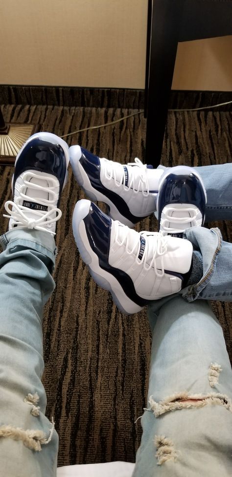 Jordan 11s Midnight Navy. Win like '82. Zapatillas Nike Jordan, Baskets Jordans, Zapatillas Jordan Retro, Обувь Air Jordan, Jordan 11s, Skor Sneakers, Basket Style, Jordan Shoes Girls, Pretty Shoes Sneakers