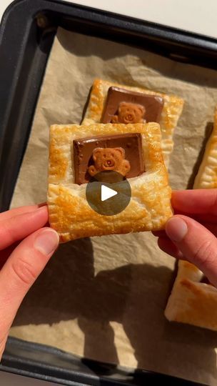 Sleepy teddies pastry 🥹 | They look delicious AND adorable! 🧸🍫 | By LADbible AustraliaFacebook Cake Stall, Viral Food, Kids Treat, Kids Party Food, Puff Pastry Recipes, Chocolate Filling, Fun Kids Food, Pastry Recipes, Easy Chocolate