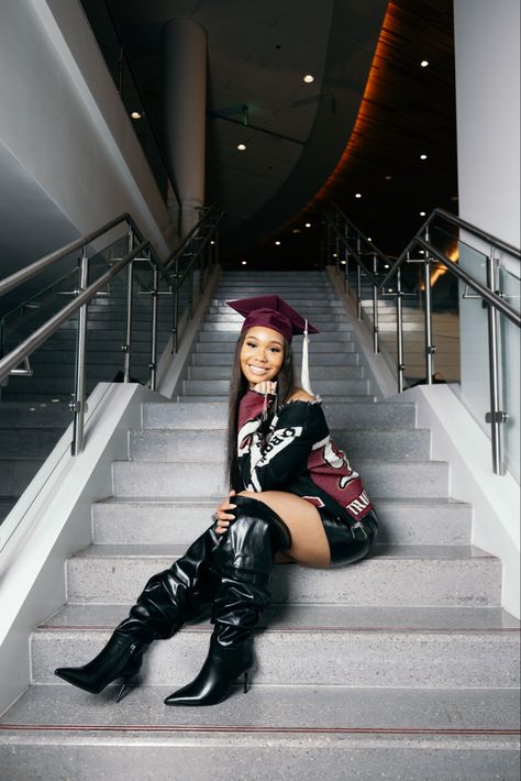 NCCU| Grad | Photoshoot Inspo | HBCU | Student Center Nccu Graduation Pictures, Texas Southern University Graduation, Stadium Graduation Pictures, Hbcu Graduation Pictures Photo Ideas, Hocoming Dress, Aka Graduation Pictures, Hbcu Photoshoot, College Graduation Pictures Black Women, College Photoshoot Ideas