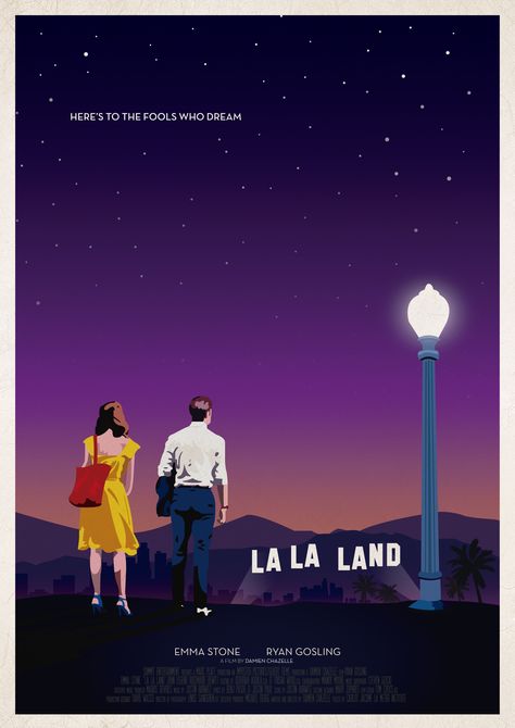 Lala Land Poster Vintage, La La Land Alternative Poster, Lala Land Poster Art, Lalaland Movie Poster, La La Land Poster Art, La La Land Vintage Poster, La La Land Aesthetic Poster, Lala Land Movie Poster, La La Land Painting Ideas