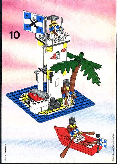 Old LEGO® Instructions | letsbuilditagain.com Lego Pirates, Instructions Lego, Lego Ship, Lego Activities, Lego Castle, Reading Area, Lego Storage, Lego Photography, Lego Instructions