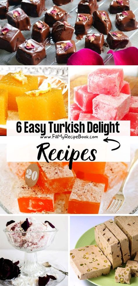 6 Easy Turkish Delight Recipes - Fill My Recipe Book Turkish Delight Recipes, Homemade Turkish Delight, Delight Recipes, Turkish Recipes Desserts, My Recipe Book, Turkish Sweets, Healthy Candy, Turkish Desserts, Raspberry Recipes