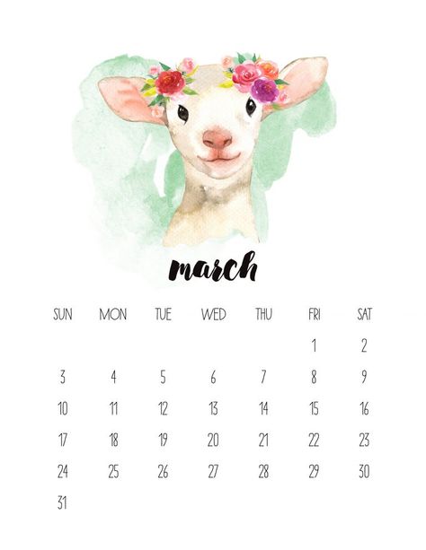 Animal Calendar, March Calendar, Watercolor Calendar, Kalender Design, Diy Travel Journal, Cute Calendar, Calendar Wallpaper, Monthly Calendar Printable, Watercolor Printable