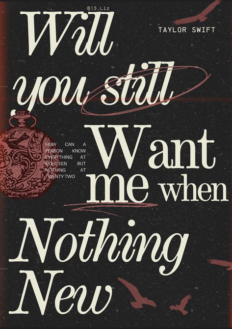 Nothing new- Taylor swift- poster- red Taylor’s version- red Taylor Swift Music Poster Aesthetic, Red Posters Taylor Swift, Taylor Swift Song Prints, I Hate It Here Poster, Red Taylors Version Poster, Miss Americana Taylor Swift Quotes, Nothing New Aesthetic, Nothing New Poster, Nothing's New