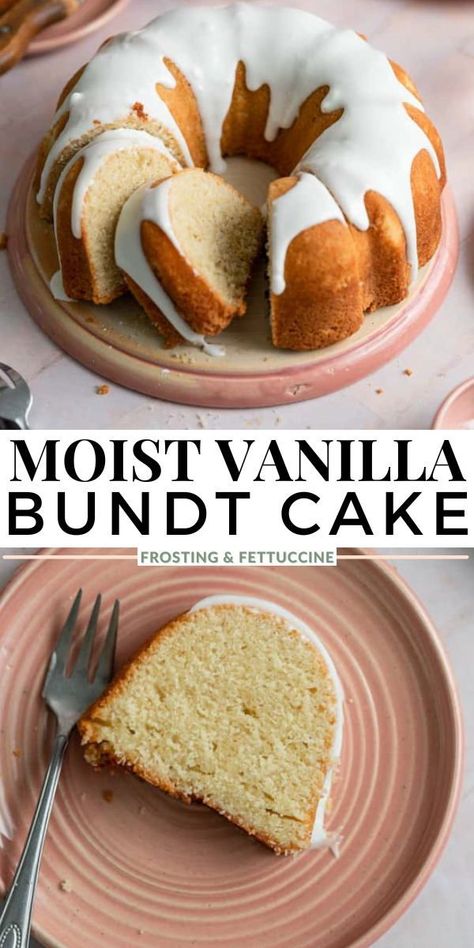 Vanilla Bundt Cake Recipes, Vanilla Bundt Cake, Bunt Cake Recipe, Easy Bundt Cake Recipes, Bundt Recipes, Easy Bundt Cake, Glaze For Cake, Bundt Cake Recipe, Cake Recipes From Scratch