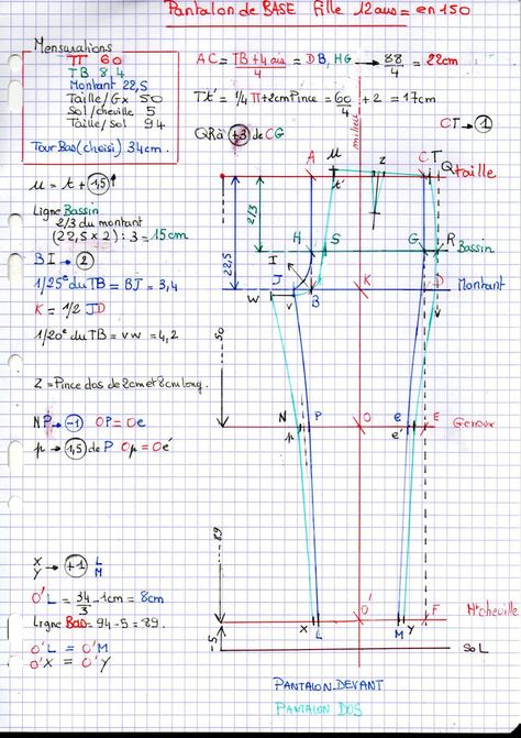 comment tracer Base Pantalon fille 10à16 ans ! Base d'après la base du pantalon pour fille 10/16ans de J Chiappetta, ici schémas en une partie dos et devant, modèle réduit : un carreau = 2,5 cm mensuration fille 12 ans pour le tracé : TP : 78 TT : 60... Store Display Design, Women Pants Pattern, Diy Sewing Clothes, Clothes Sewing Patterns, Making 10, Display Design, Lace Making, Trend Forecasting, Pants Pattern