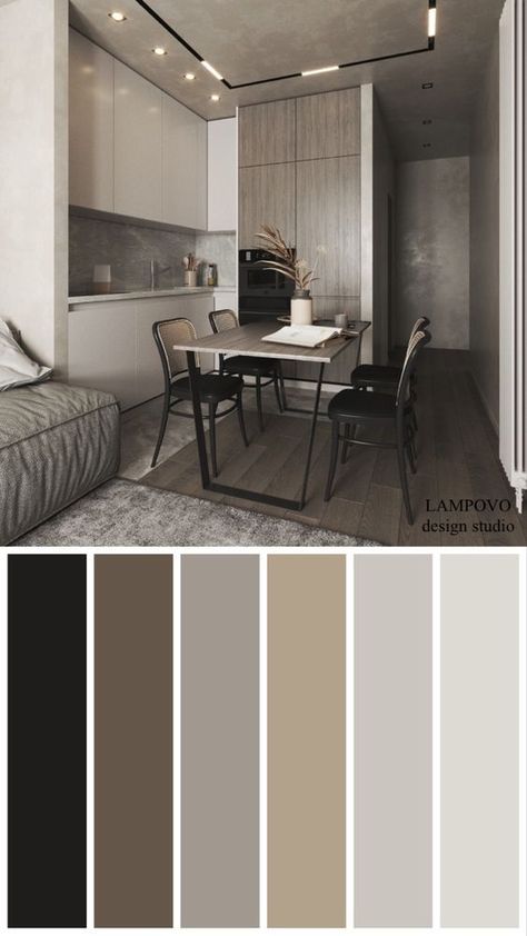 Apartment Color Palette, Dining Room Colour Schemes, Apartment Color Schemes, Color Palette Interior Design, Color Palette Living Room, Neoclassical Interior, Small Apartment Interior, Interior Color Schemes, Living Room Color Schemes