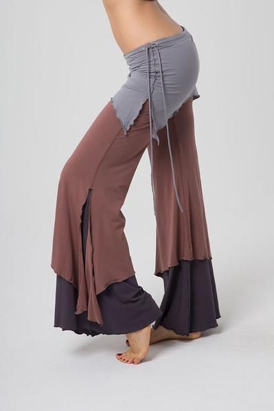 3 Tier Flow Pants // Multi-Color Dance Pants, Functional Fashion, Flowy Pants, Stone Grey, Bamboo Fiber, Yoga Lifestyle, Mode Inspiration, Lounge Pants, Wrap Skirt