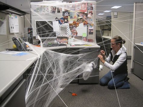 Is work getting you down? Tired of same 'ol stuff -- day in and day out? Here… Office Humor Funny, Work Pranks, Birthday Pranks, Halloween Gifs, Office Pranks, Halloween Pranks, Senior Pranks, Halloween Office, April Fools Pranks