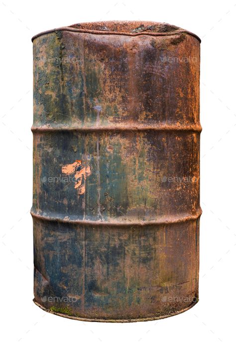 Isolated Rusty Old Barrel Stock Photo ... Oil Barrel, Arte Cholo, Photoshop Digital Background, Birthday Background Images, Metal Drum, Metal Barrel, Steel Storage, Creative Photography Techniques, New Background Images