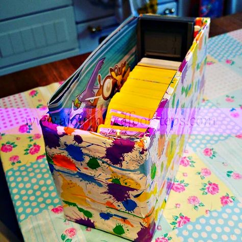 Pokemon Card Organization Ideas, Organize Pokemon Cards, Diy Pokemon Card Holder, Pokemon Card Storage Ideas, Pokemon Storage Box, Pokemon Diy, Video Game Room, Diy Upcycle, Upcycle Recycle