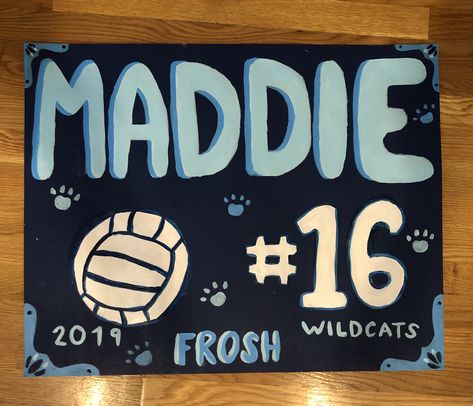 Soccer Signs Posters Diy, Eighth Grade Night Volleyball Posters, Libero Posters Volleyball, Senior Vball Posters, Senior Signs Posters Volleyball, 8th Grade Volleyball Poster, Volley Ball Senior Night Posters, Volleyball Fan Posters, Volleyball Name Poster Ideas