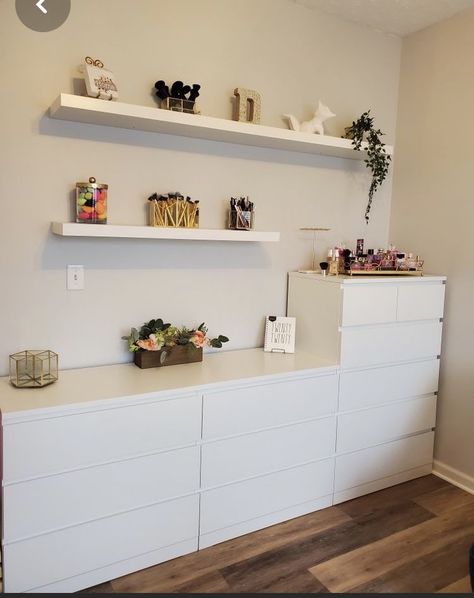 Ikea Bedroom Dressers, Lack Shelves, Malm Drawers, Bedroom Teen, Ikea Bedroom, Ikea Malm, White Dresser, Teen Room Decor, My Beauty