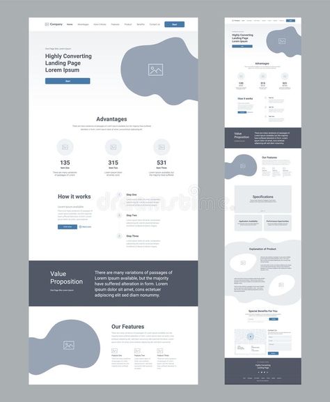 Landing Page Wireframe, Website Styles, Website Layout Template, Website Moodboard, Wireframe Template, Wireframe Website, Website Design Inspiration Layout, Ui Website, Web Design Examples