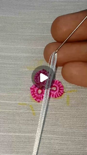 Embroidery Videos For Beginners, Flower Stitch, Embroidery Videos, Hand Embroidery Flowers, February 13, Embroidery Flowers, Hand Embroidery, Embroidery, Flowers