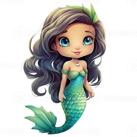 Animated Mermaid, Cartoon Mermaid, Mermaid Cartoon, Mermaid Birthday Cakes, Mermaid Clipart, Gym Art, Mermaid Drawings, Mermaid Pattern, Cute Mermaid