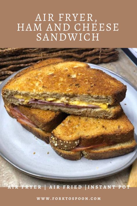 Air Fryer, Ham and Cheese Sandwich Air Fried Ham And Cheese Sandwich, Air Fryer Grilled Ham And Cheese Sandwich, Ham And Cheese Sandwich In Air Fryer, Air Fryer Turkey Sandwich, Airfryer Toasted Cheese Sandwich, Grilled Ham And Cheese In Air Fryer, Toasted Sandwich In Air Fryer, Air Fryer Cheese Toasties, Air Fryer Hot Ham And Cheese Sandwich