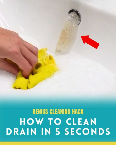 How to Clean Your Drain in 5 Seconds Smelly Bathroom Drain, Smelly Sink Drain, Smelly Shower Drain, Cleaning Drains, Cleaning Sink Drains, Diy Drain Cleaner, Smelly Sink, Clean Bathroom Sink, Smelly Bathroom